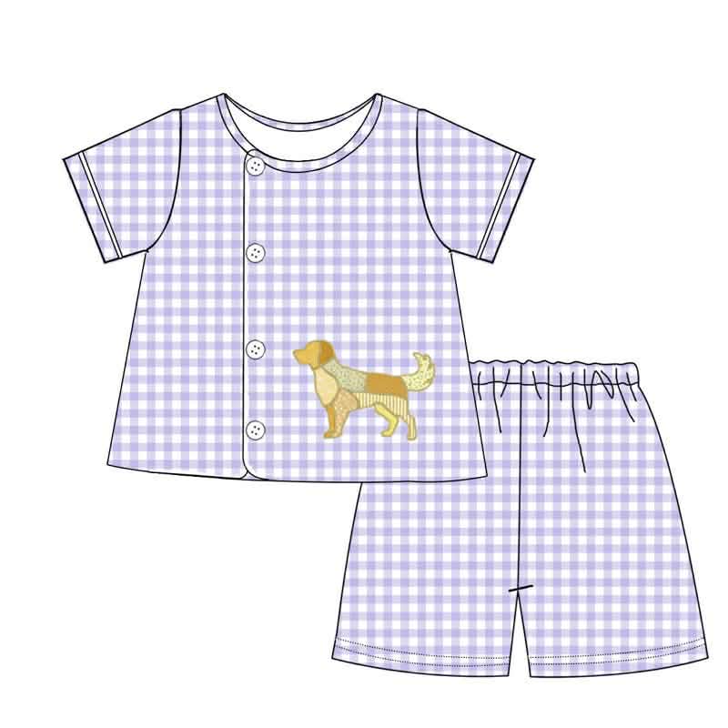 Pre Order Lavender Gingham and Patchwork Goldens