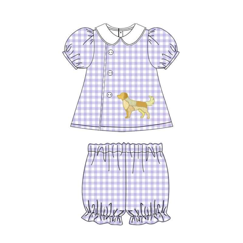 Pre Order Lavender Gingham and Patchwork Goldens