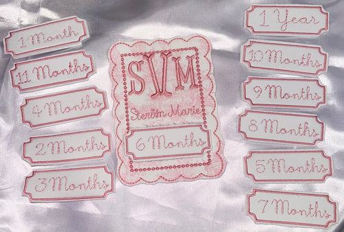 Appliqué Milestone Cards